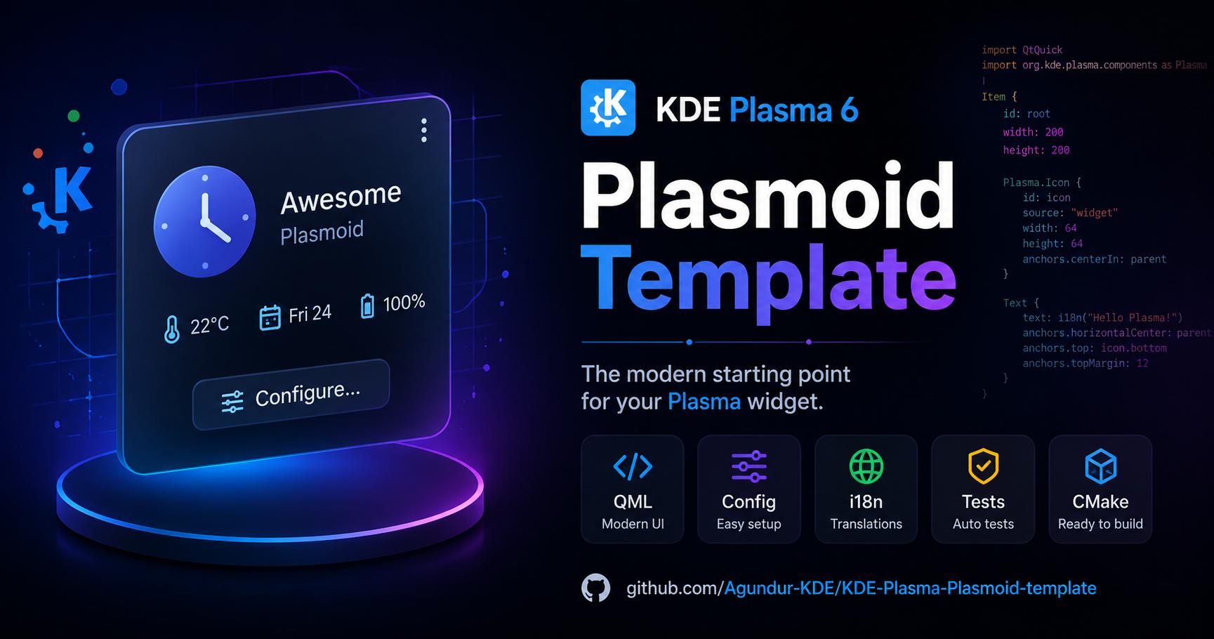 KDE-Plasma-Plasmoid-template