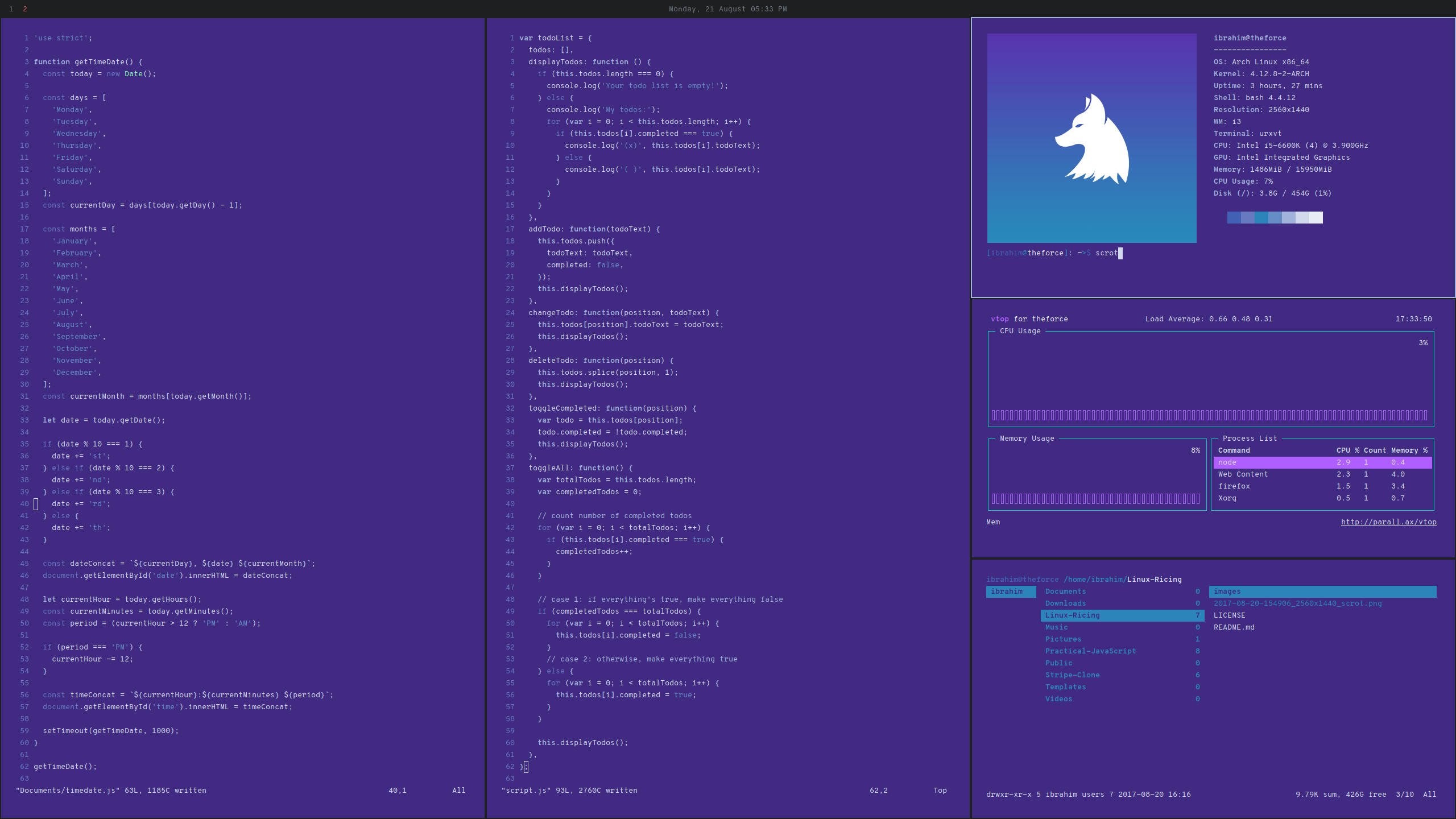 Темы c. Archlinux. Sway Window Manager. I3 Picom. J4-dmenu-desktop.