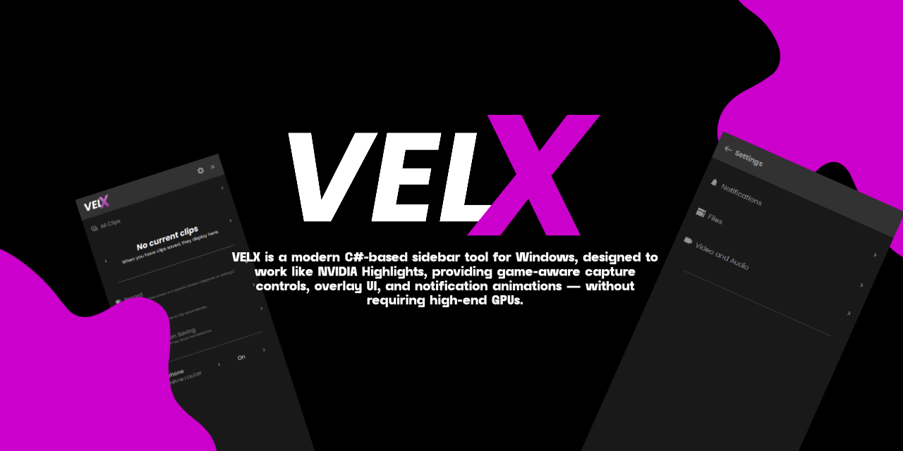GitHub - xauuzd/VELX: VELX is a modern C#-based sidebar tool for ...