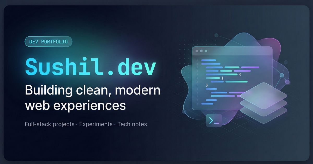 GitHub - sushil930/Sushil.dev: More than a portfolio—it's an ...