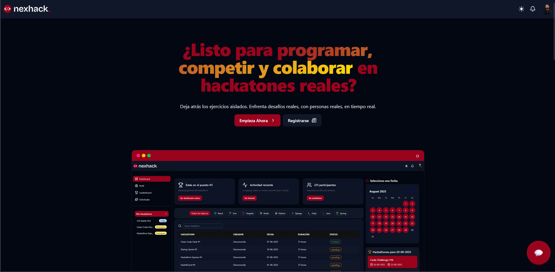 GitHub - DevWilfredo/NexHack: NEXHACK es una plataforma de programación ...