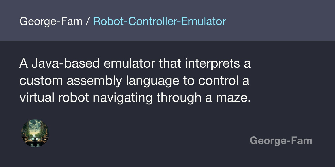 GitHub - George-Fam/Robot-Controller-Emulator: A Java-based emulator ...