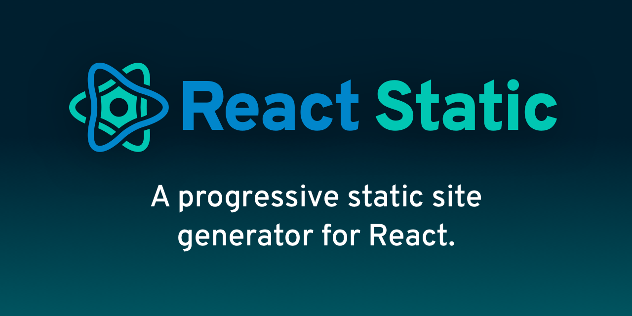 GitHub - react-static/react-static: ⚛️ 🚀 A progressive static site generator for React.