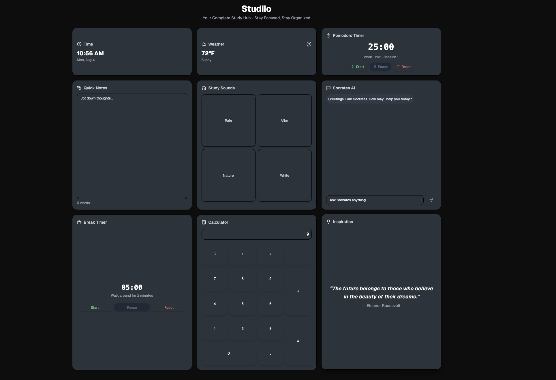 GitHub - BraedynMendonca/studiio-web: Studiio – a minimal, all-in-one ...