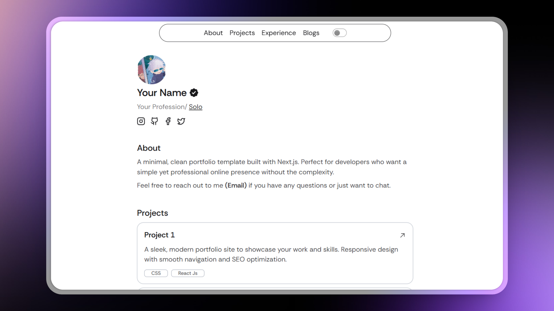 NextJS-Portfolio-Template