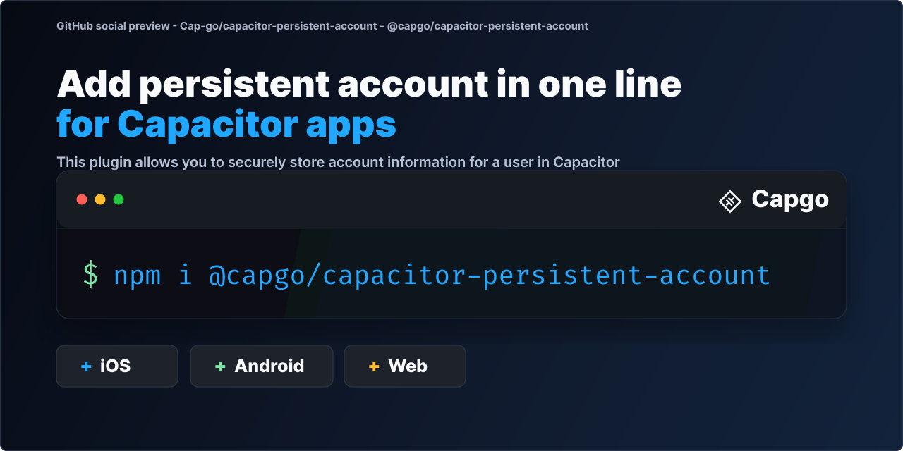 capacitor-persistent-account