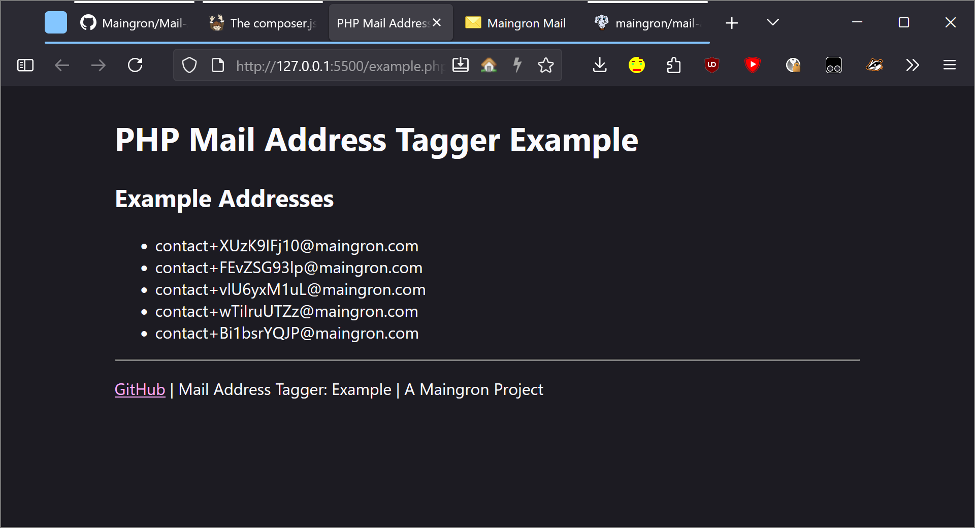 Mail-Address-Tagger