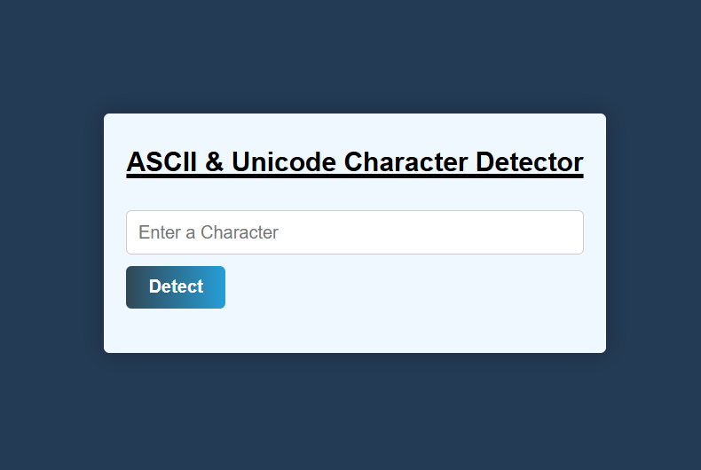 ASCII-Unicode-Detector