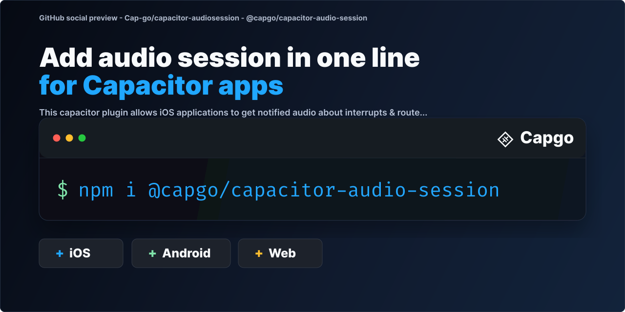 capacitor-audiosession