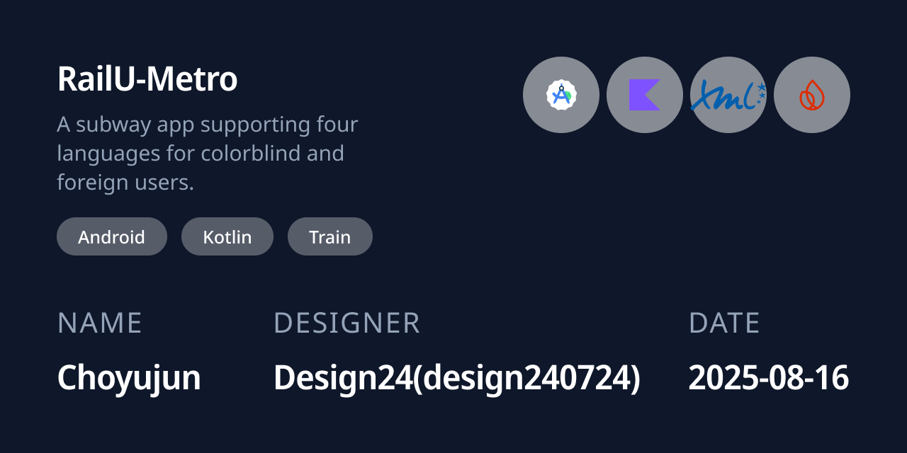 GitHub - Design24-0724/RailU-Metro: A subway app supporting four ...