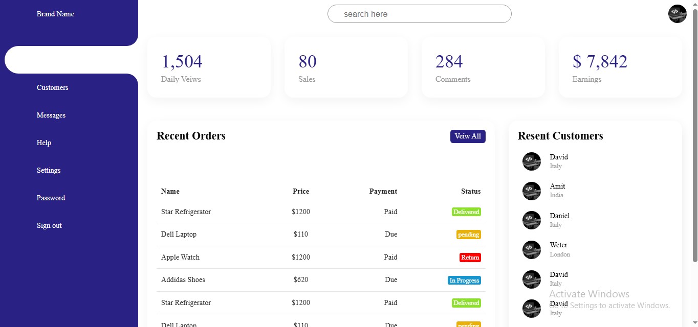 GitHub - Emmanuel-dev-oss/Responsive-Admin-Dashboard: This a responsive ...