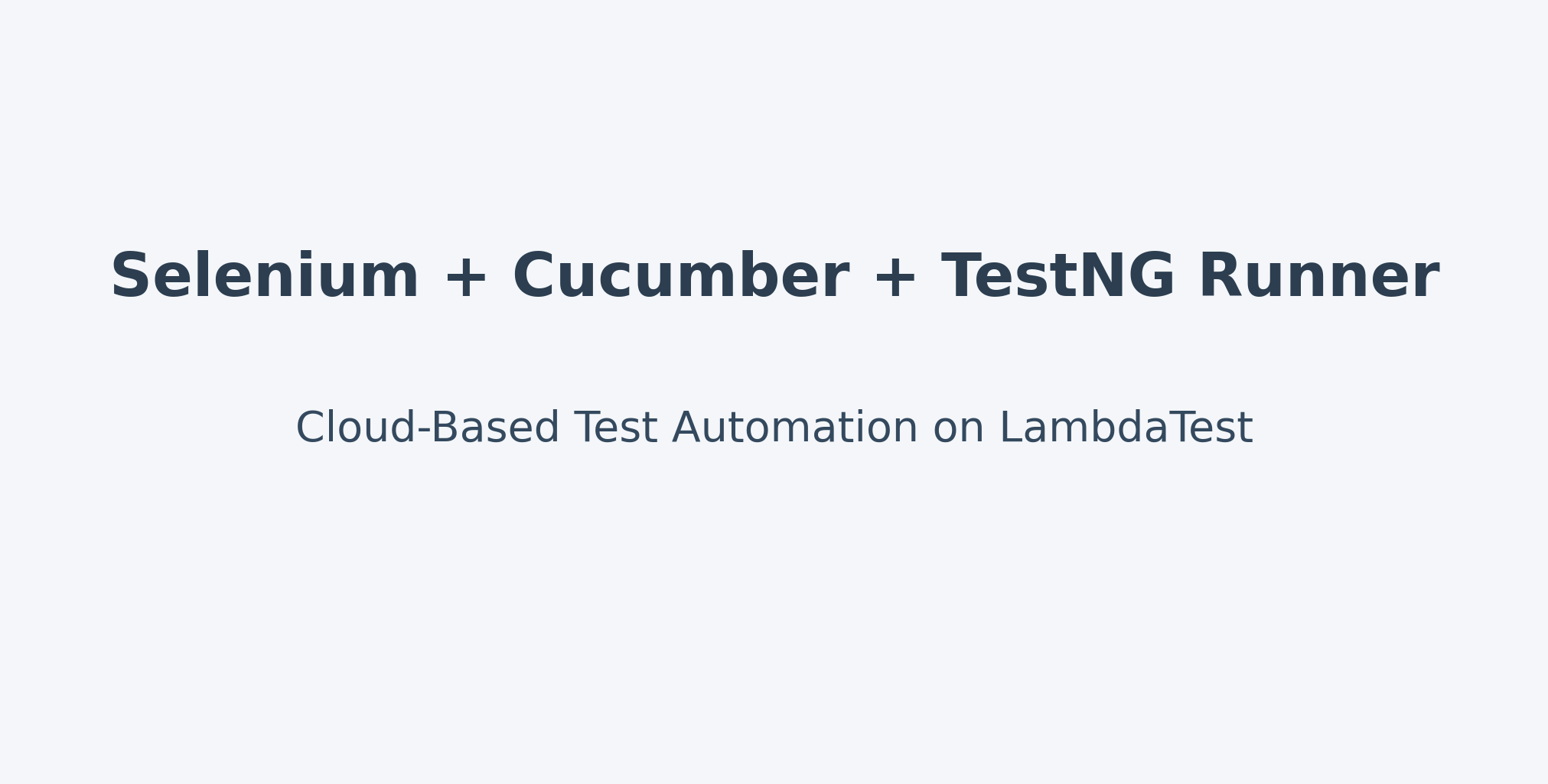 SeleniumCucumber_LambdaTest