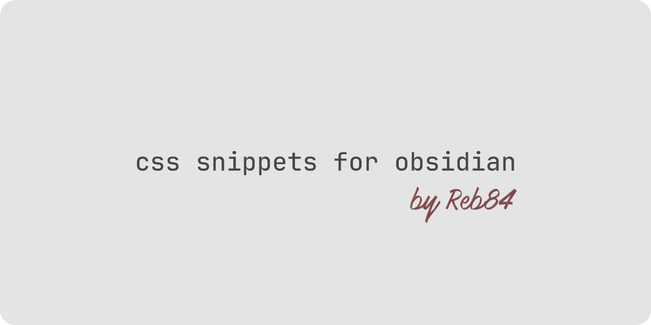 obsidian-snippets