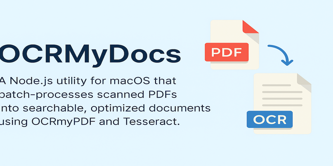 GitHub - equityCode/OCRMyDocs: OCRMyDocs is a Node.js utility for macOS ...