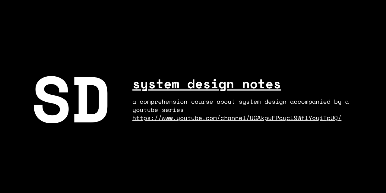 SystemDesignNotes