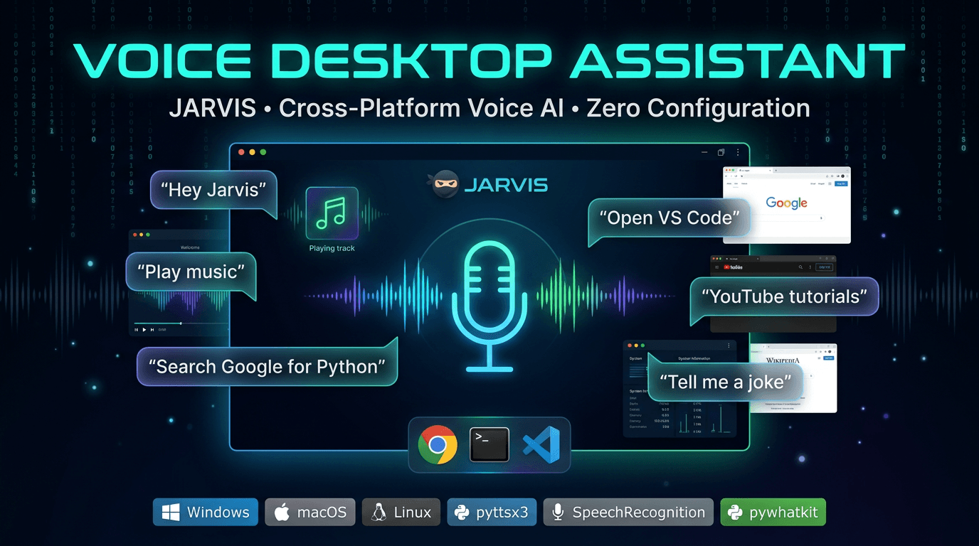 GitHub - C0de-N1nja/Voice-Desktop-Assistant: Intelligent cross-platform ...