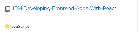 GitHub - bskrks/IBM-Developing-Frontend-Apps-With-React · GitHub