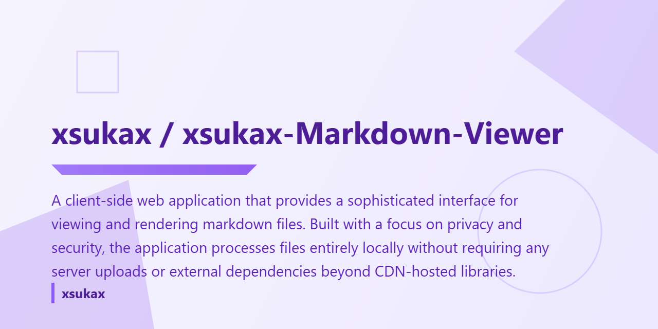 xsukax-Markdown-Viewer