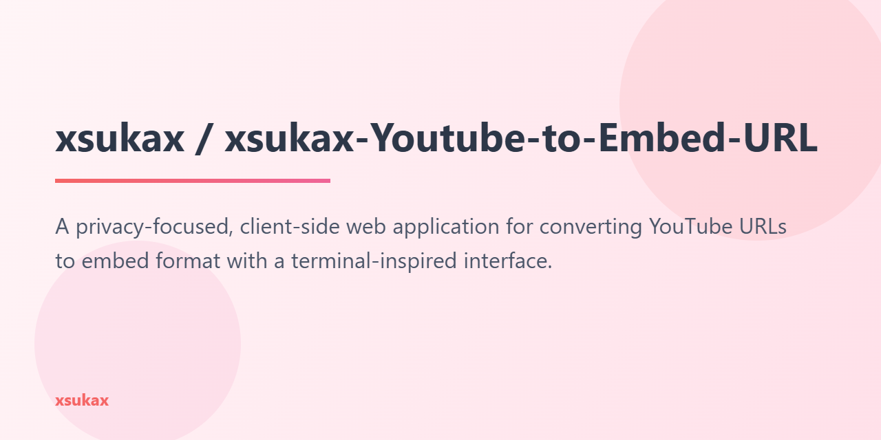 xsukax-Youtube-to-Embed-URL