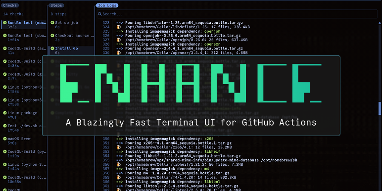 GitHub - dlvhdr/gh-enhance: A Blazingly Fast Terminal UI for GitHub ...