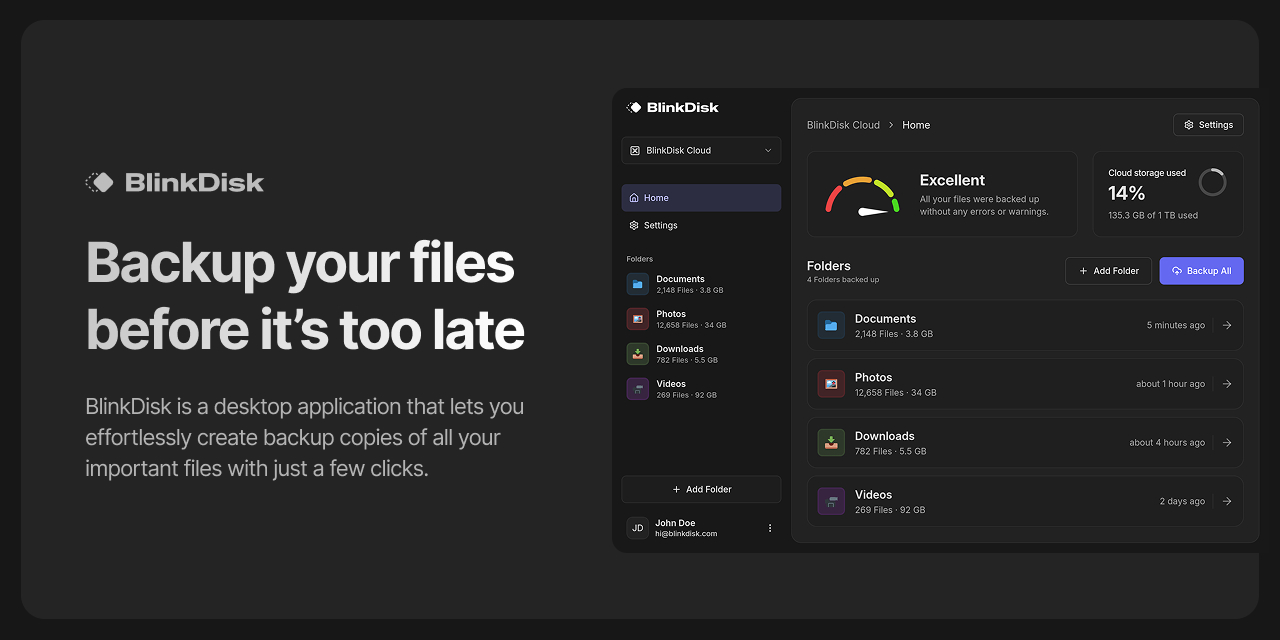 GitHub - blinkdisk/blinkdisk: 💾 The easiest way to backup your files ...
