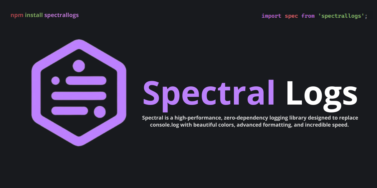 GitHub - ZtaMDev/SpectralLogs: Spectral is a high-performance, zero ...