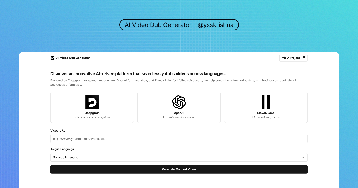 ai-video-dub-generator