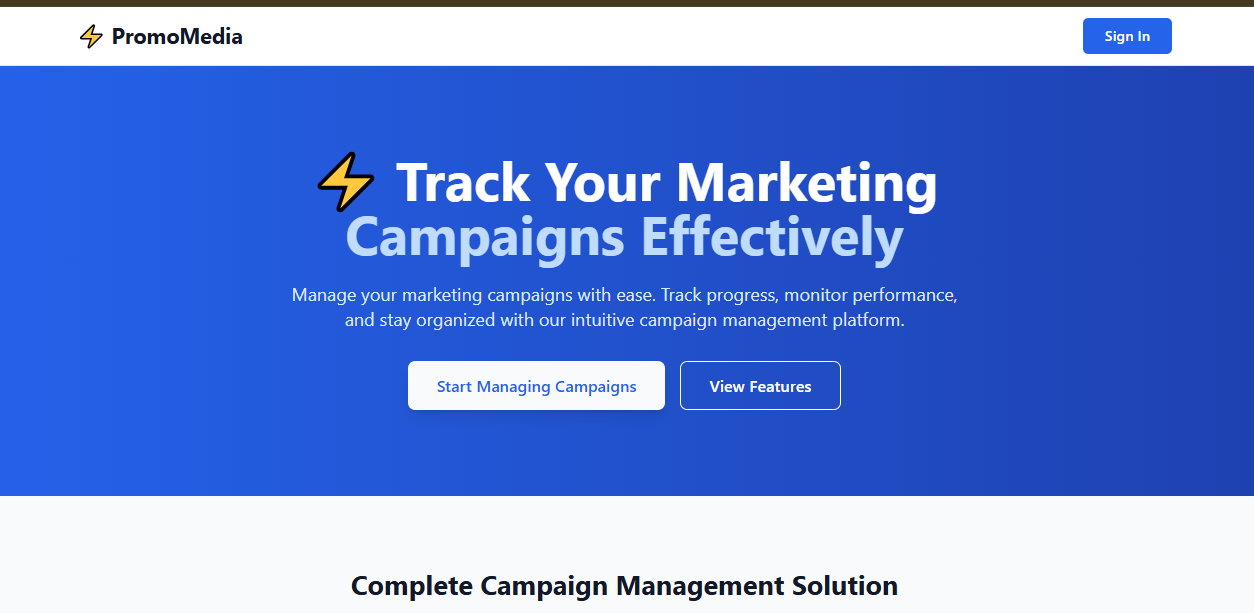 PromoMedia-CampaignTracker