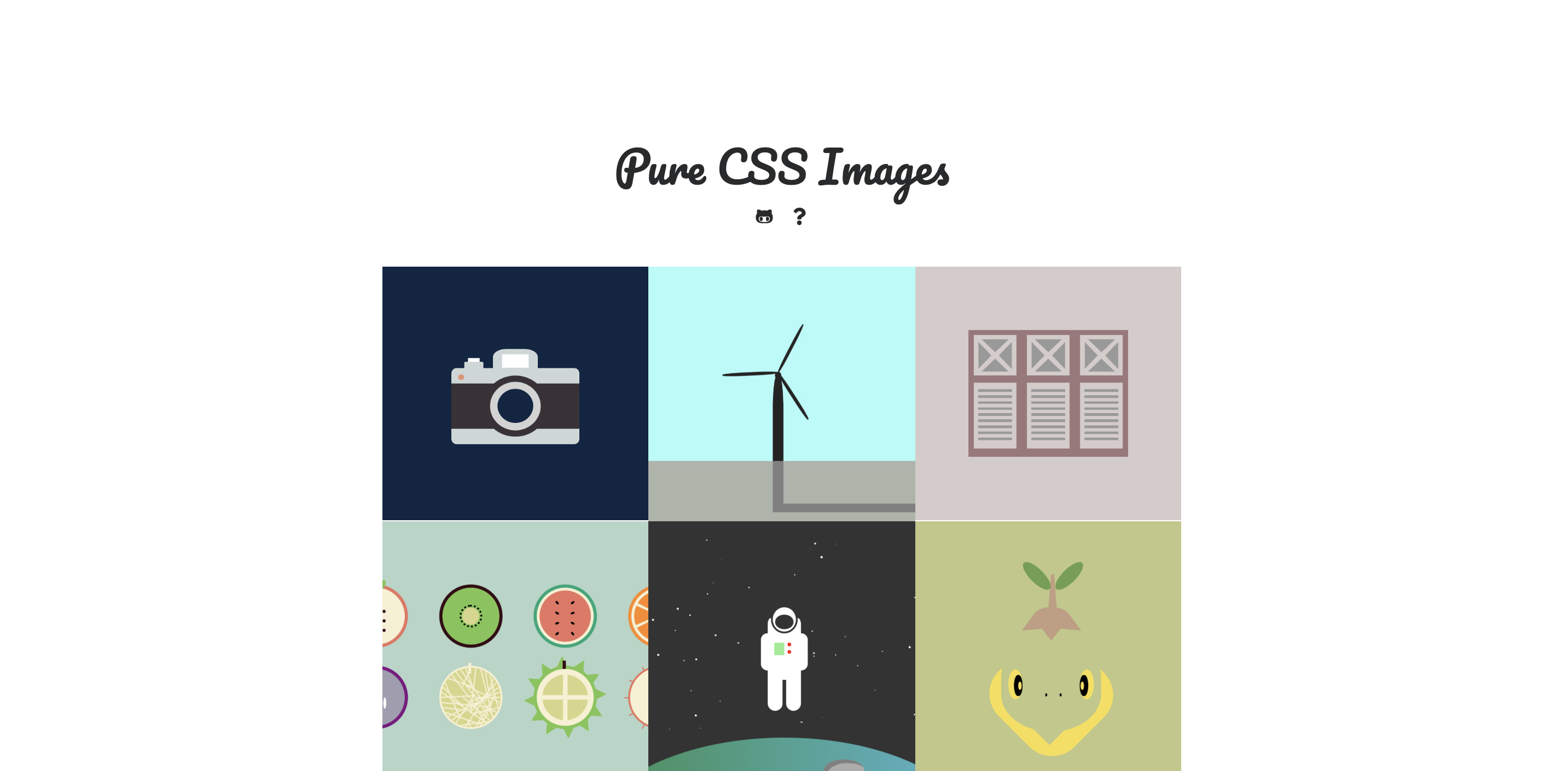 GitHub - kohrongying/css-images: Images made from pure CSS