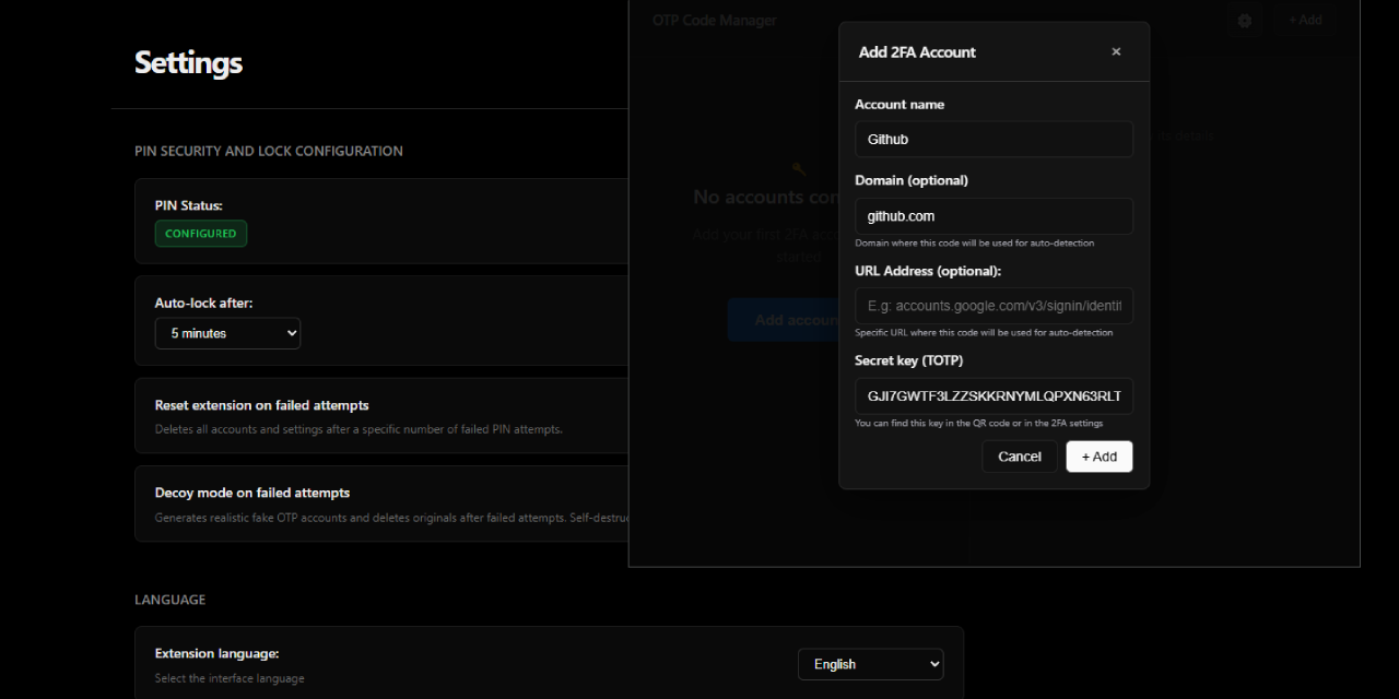 GitHub - gn0sys11root/2FA-Extension-local: A Chromium and Firefox ...