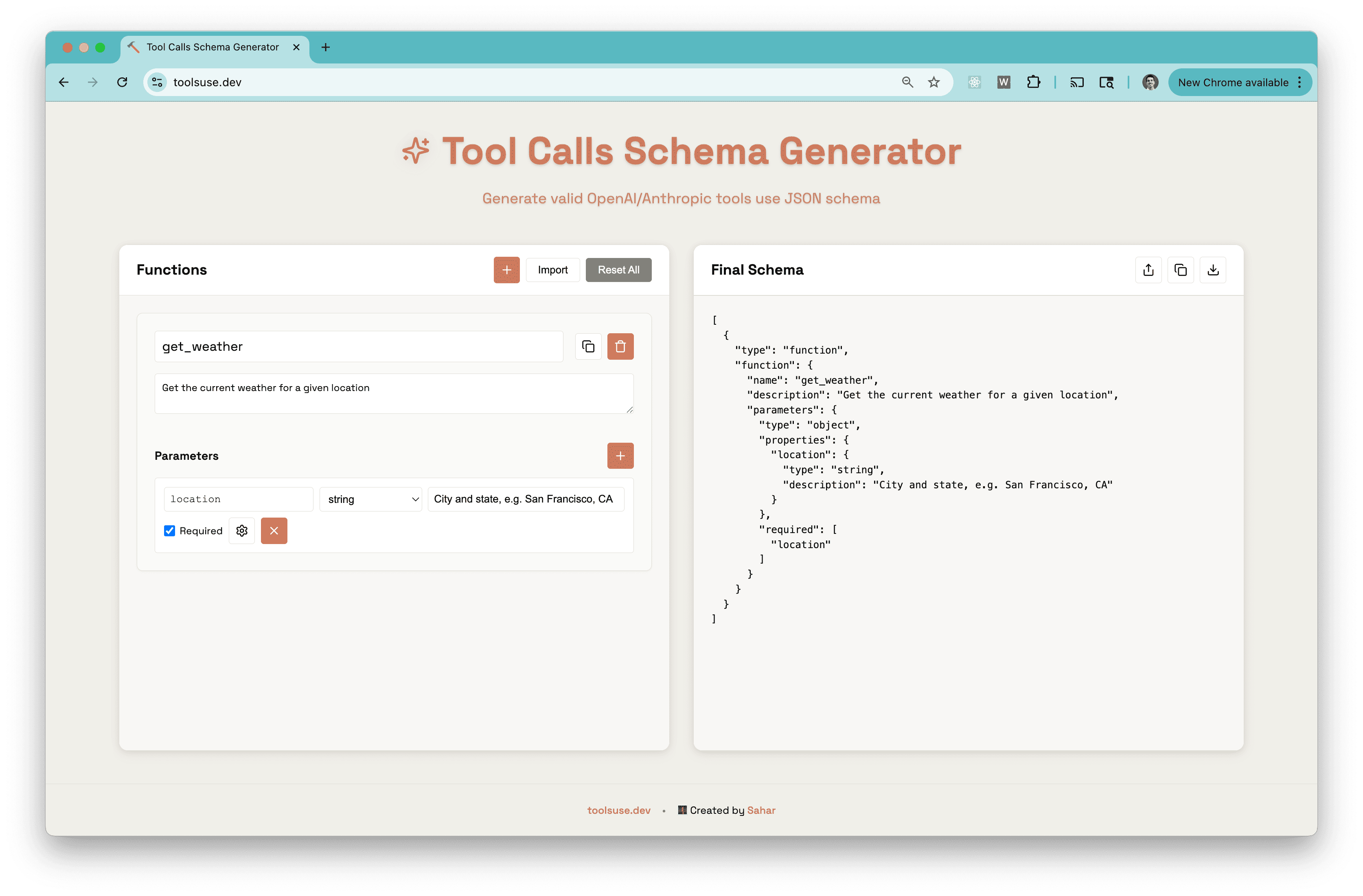 GitHub - saharmor/tool-use-scheme-generator: Create OpenAI and ...