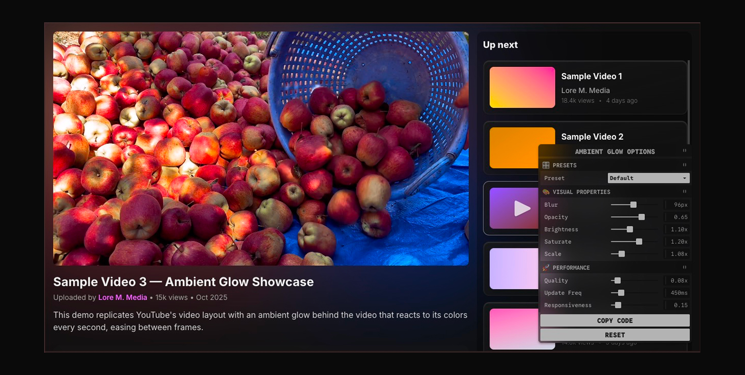video-ambient-glow Svelte Themes