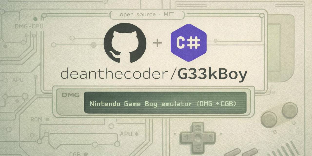 GitHub - deanthecoder/G33kBoy: Game Boy emulator written in C#. · GitHub