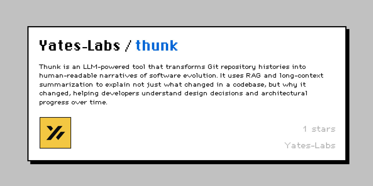 GitHub - Yates-Labs/thunk: Thunk is an AI-powered CLI tool that ...