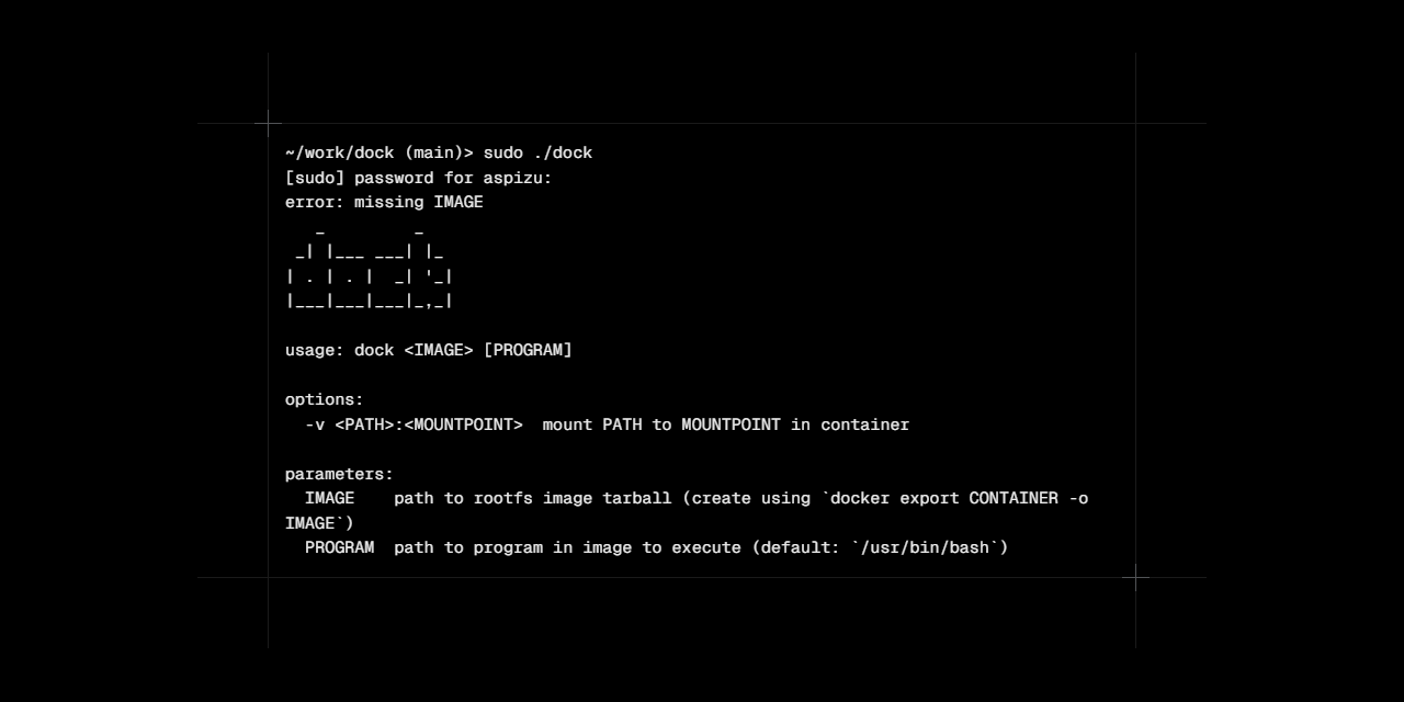 GitHub - aspizu/dock: docker run · GitHub