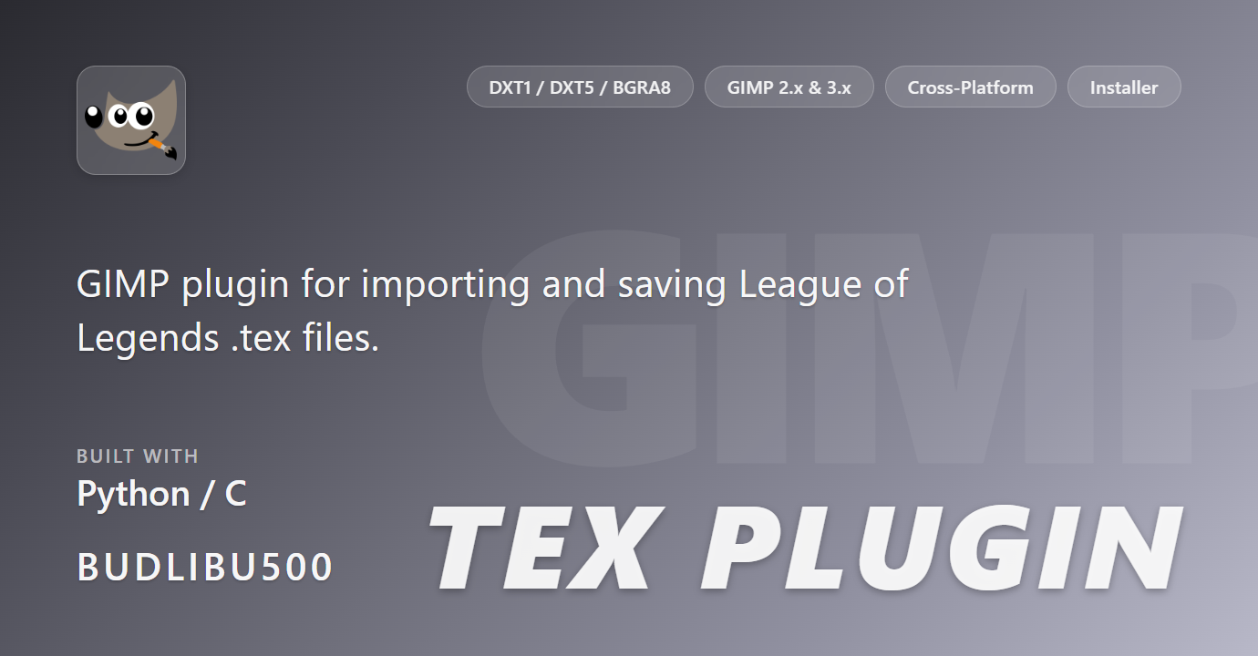 GitHub - RitoShark/Gimp-Tex-Plugin: GIMP plugin for importing and ...