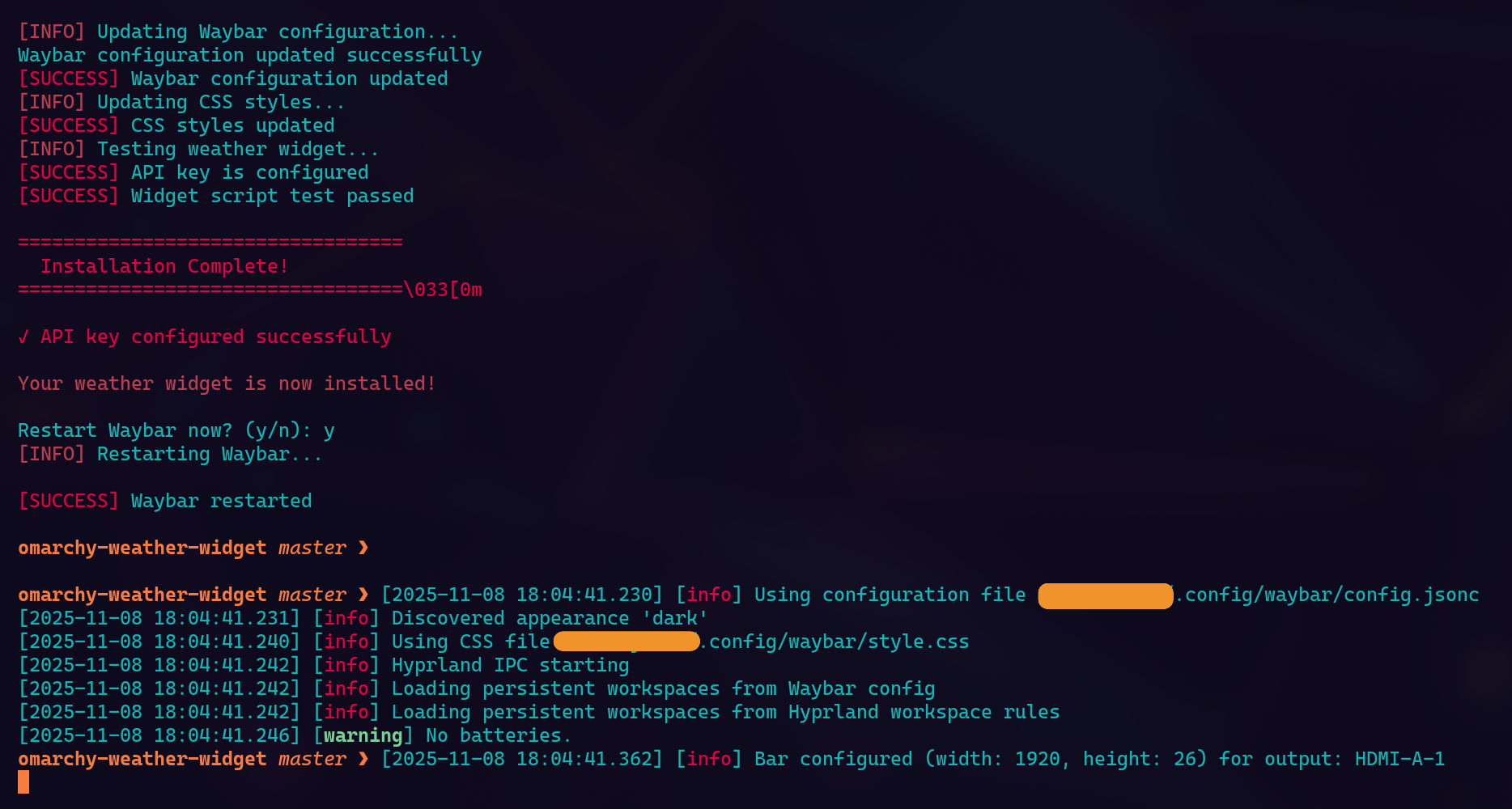 omarchy-weather-widget