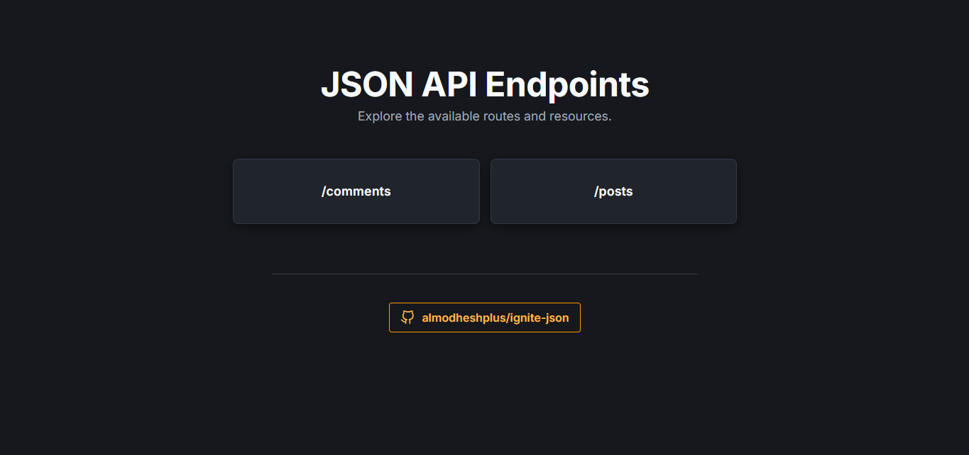Ignite JSON Home Preview