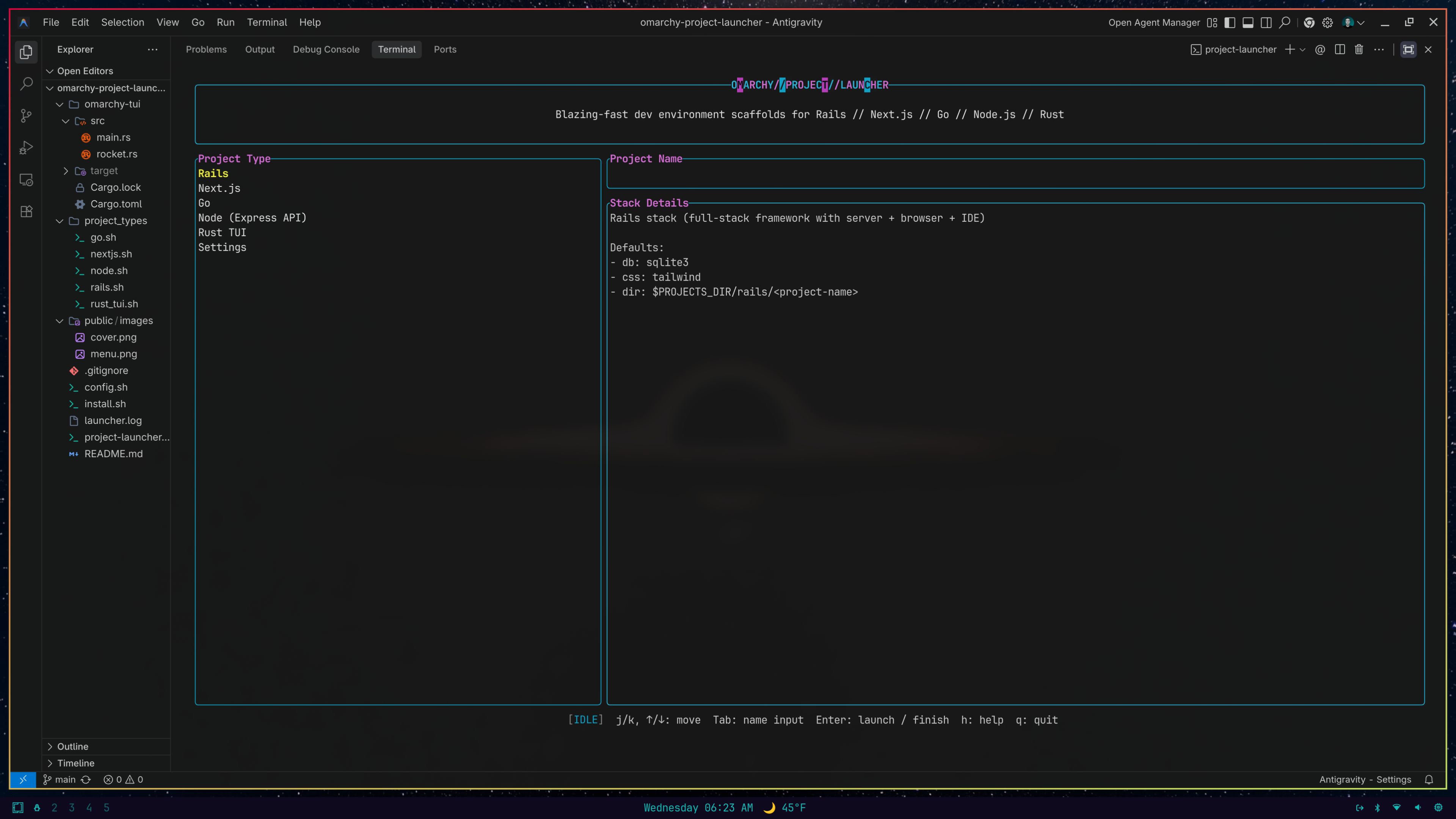 GitHub - JRH89/omarchy-project-launcher: TUI for quickly scaffolding ...