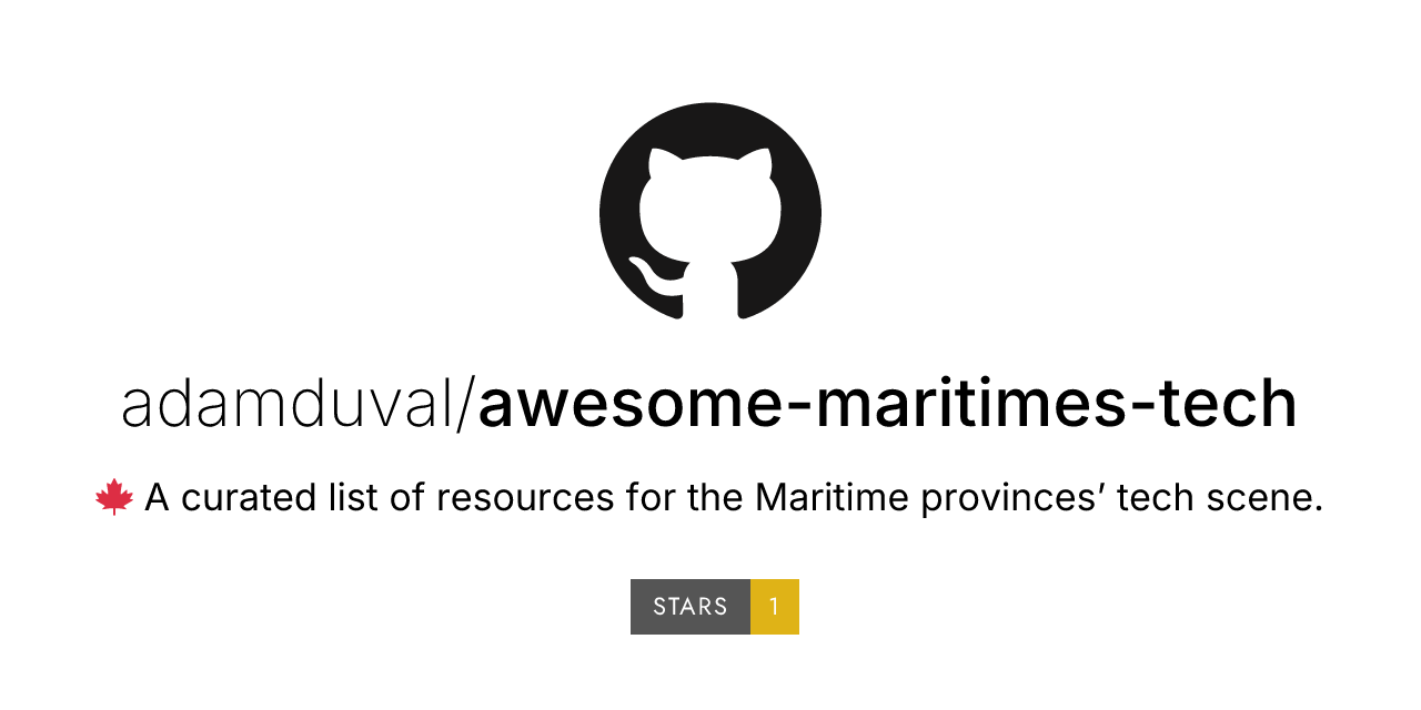 GitHub - adamduval/awesome-maritimes-tech: 🍁 A curated list of ...