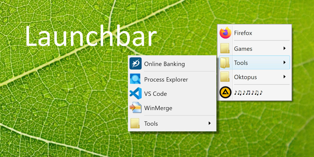 GitHub - Mertsch/Launchbar: Access all your favorite applications and ...