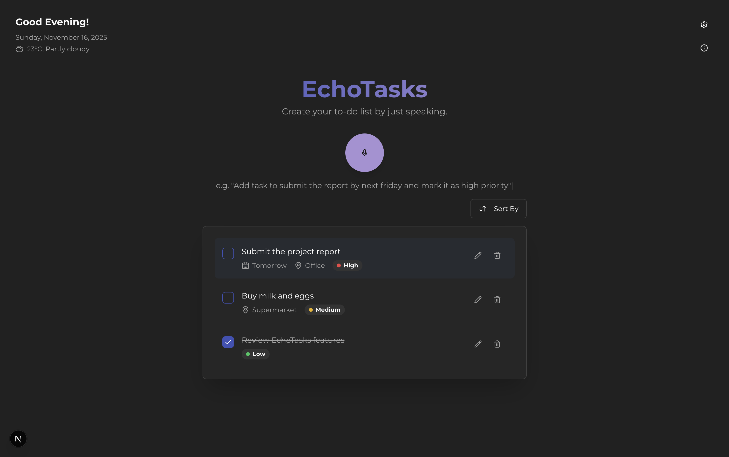 echotasks