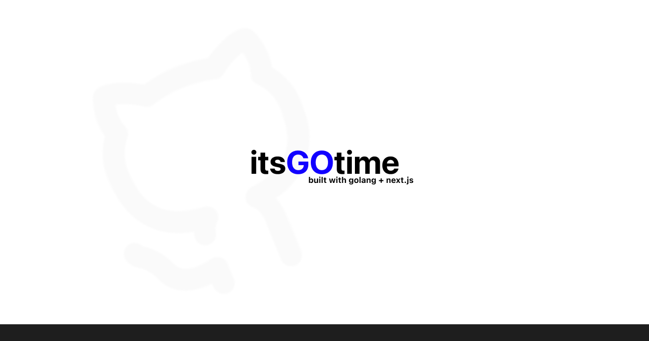 GitHub - JaswanthRemiel/itsGOtime: A lightweight, efficient uptime ...