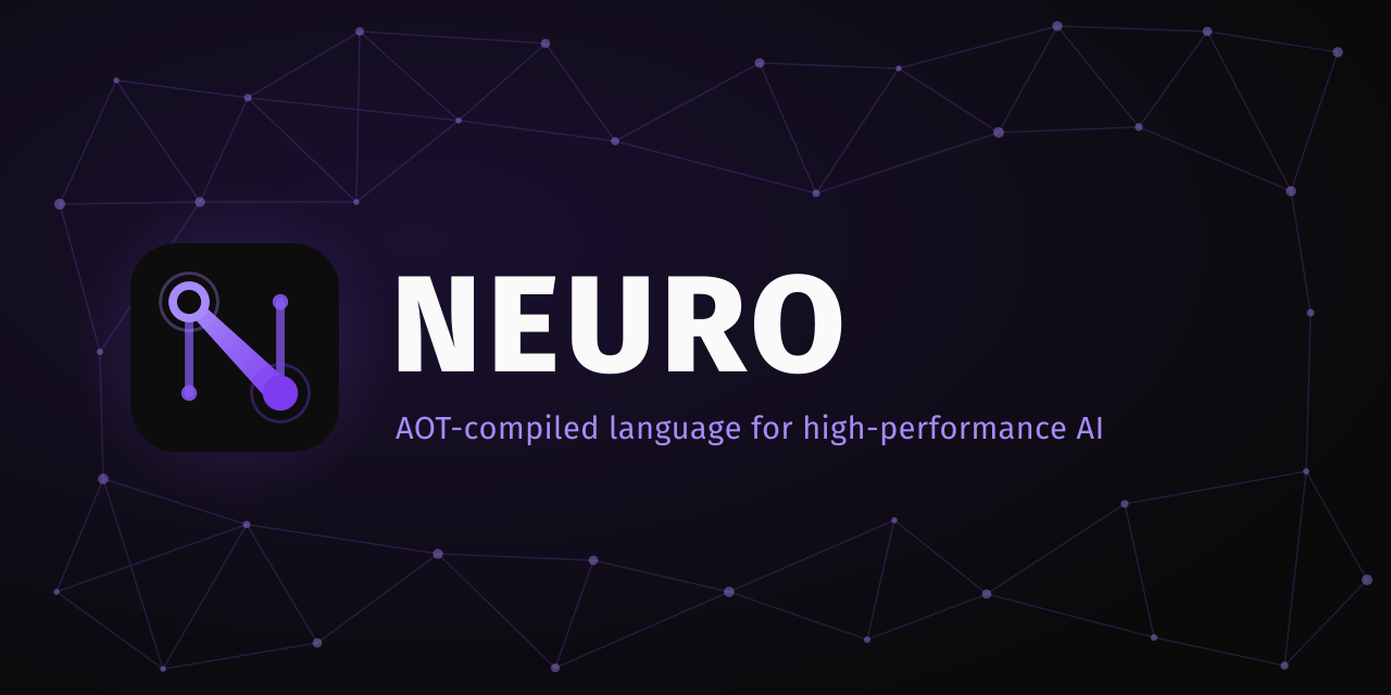 Neuro, a compiled language for AI that matches Clang -O2