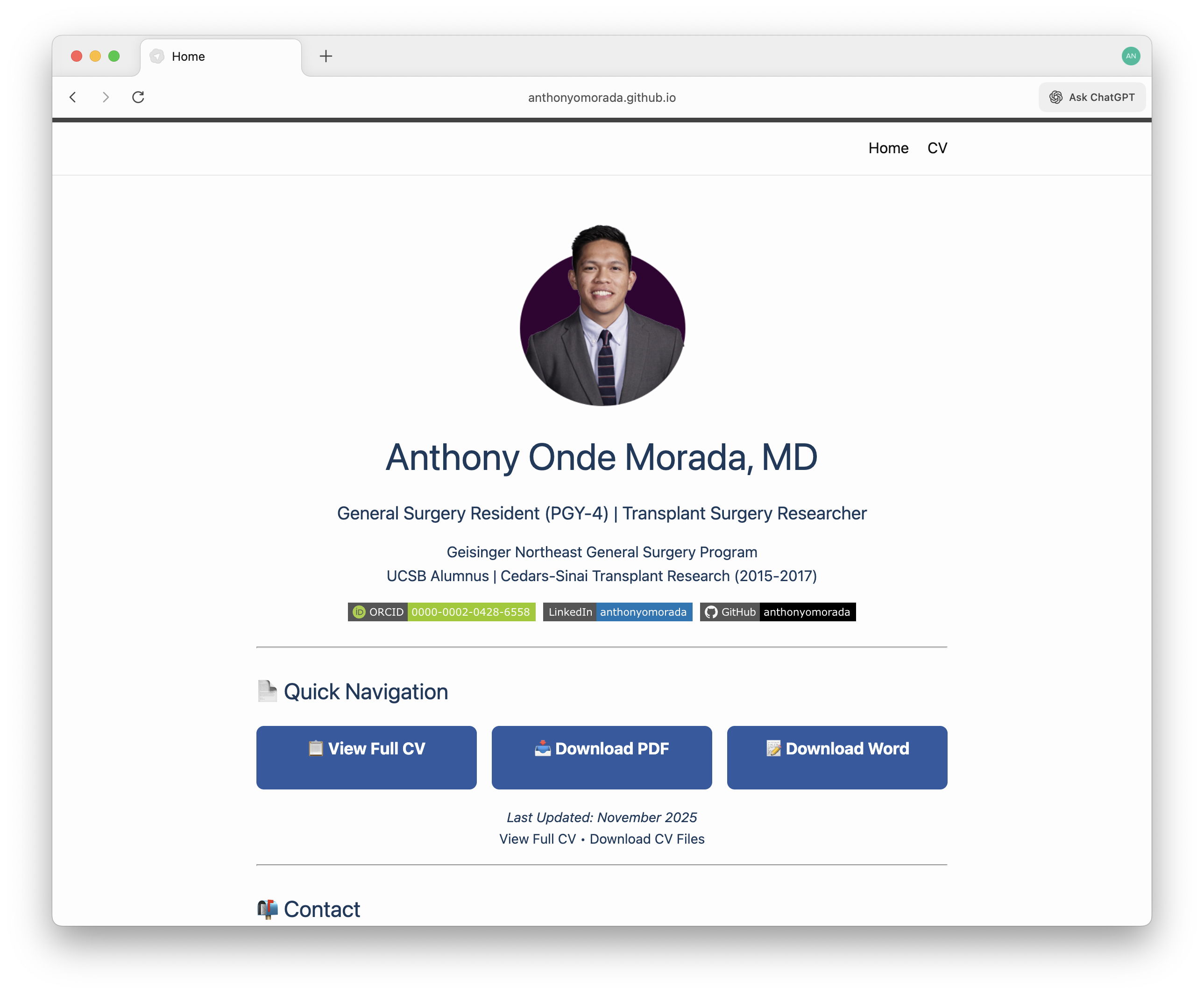 am-medical-cv-template