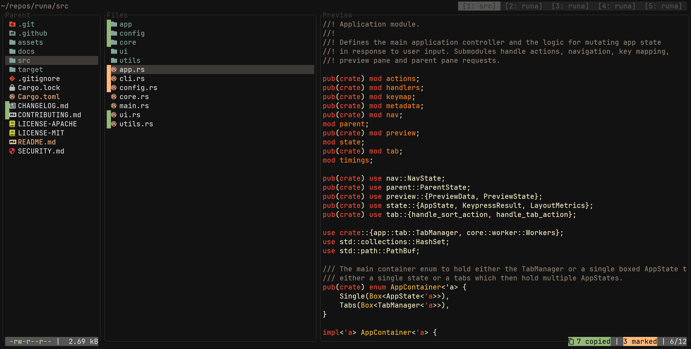 GitHub - alexm-dev/runa: A fast and lightweight terminal file manager ...