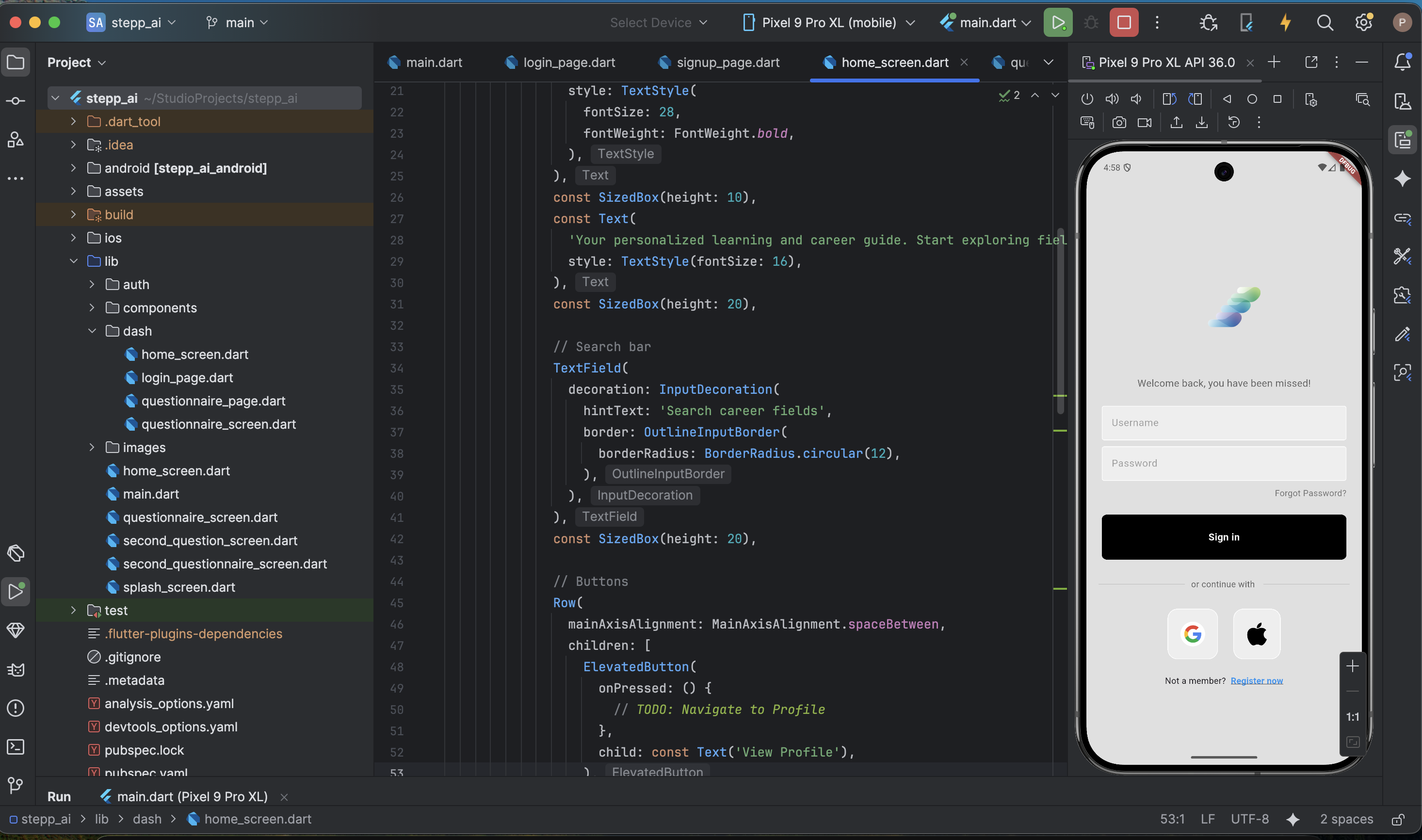 GitHub - PriyeshMishra226/Stepp-Ai: Stepp AI is a Flutter-based mobile ...