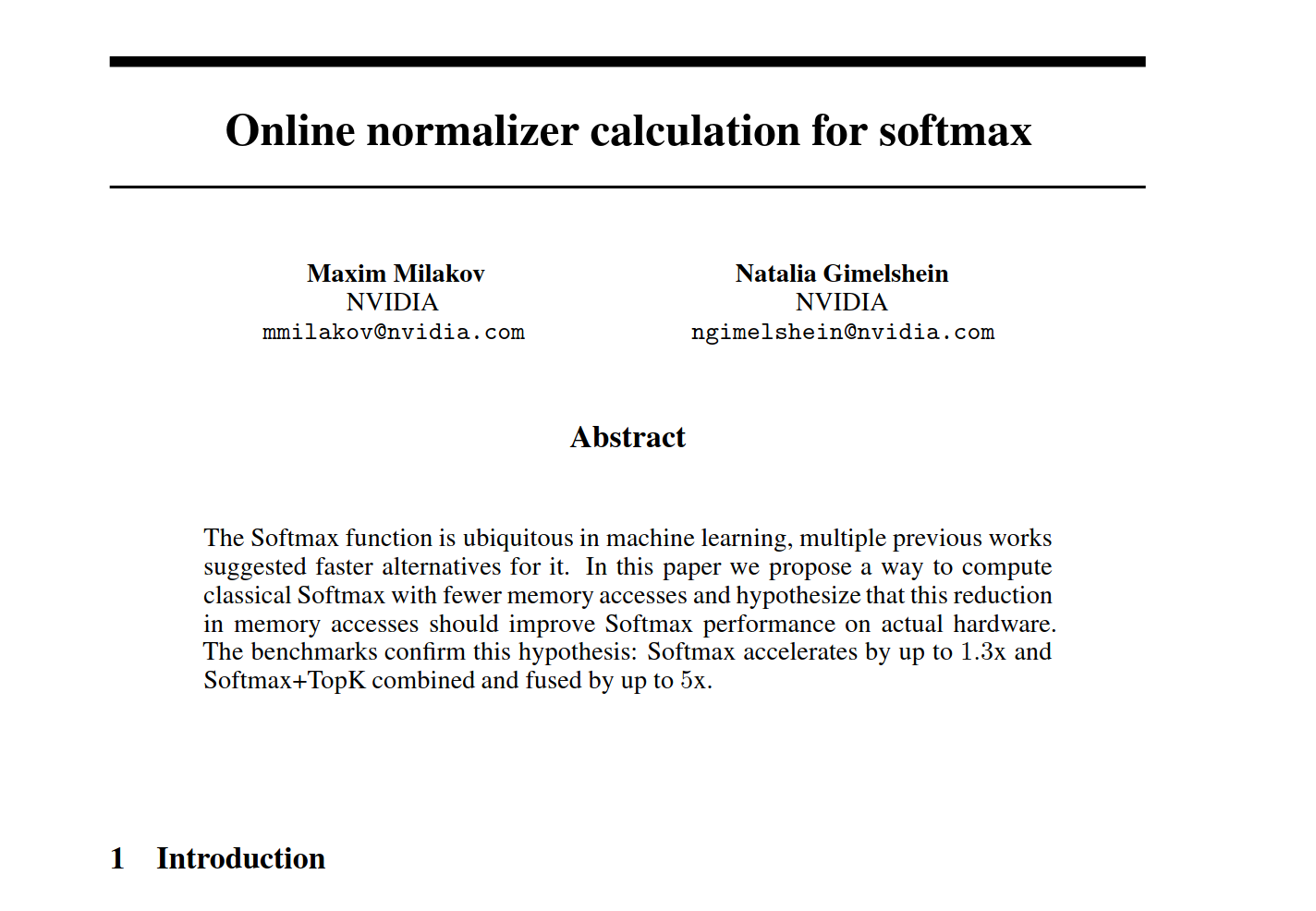 GitHub - MurageKibicho/Online-Softmax-Paper-: Unofficial LeetArxiv ...