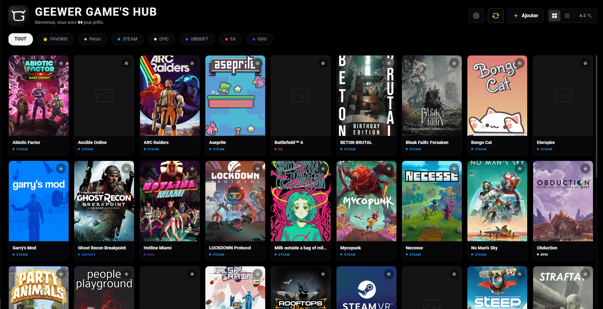 GitHub - BateMane/geewergameshub: Geewer Games Hub - Tool pour pas ...