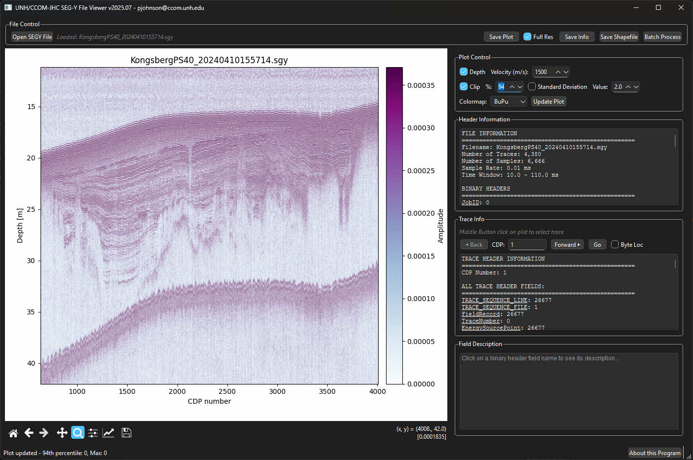 GitHub - seamapper/SEGY_Viewer: Program to display SEGY files, generate ...